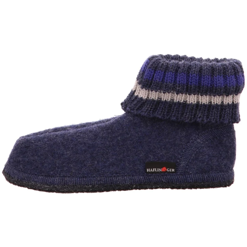 Haflinger Hausschuh Paul blau