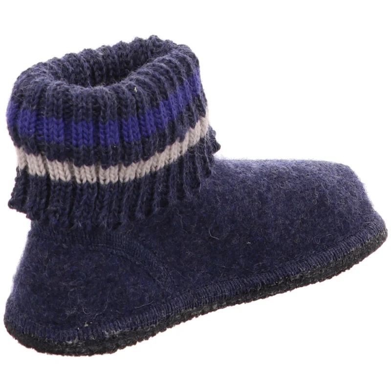 Haflinger Hausschuh Paul blau