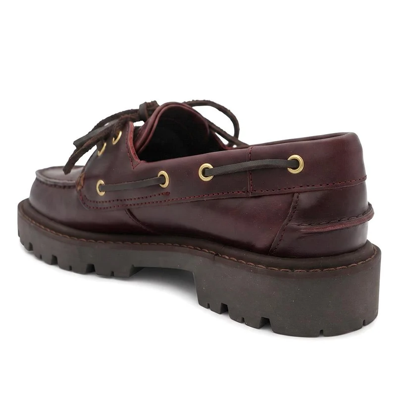 Perdita Leather Platform Moccasins - PERDITA / 328 592 - Burgundy