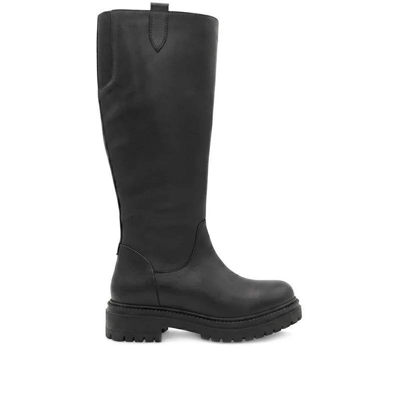 Dolores Leather Heeled Long Boots - DOLORES / 329 734