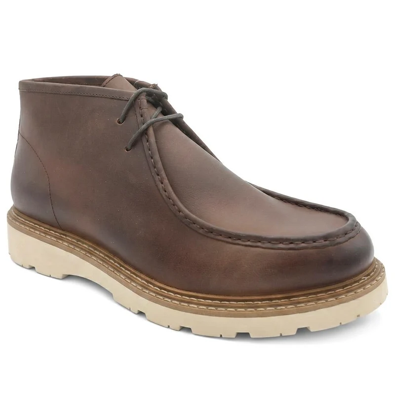 Daxton Coated Leather Chukka Boots - DAXTON / 329 769 - Dark Brown Leather