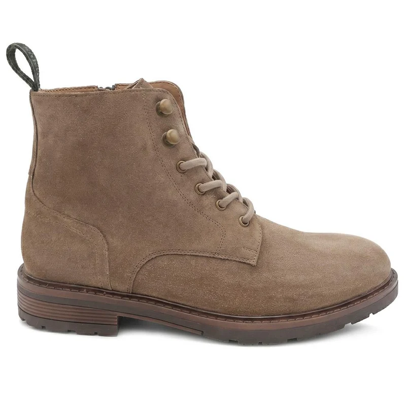 Derry Leather Lace-Up Boots - DERRY / 325 924 - Taupe Suede