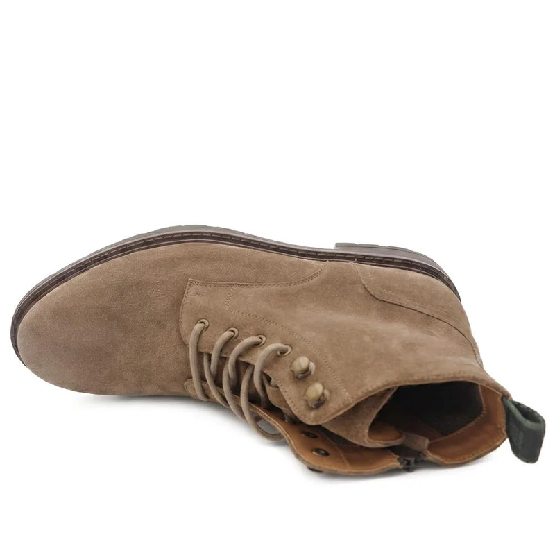 Derry Leather Lace-Up Boots - DERRY / 325 924 - Taupe Suede