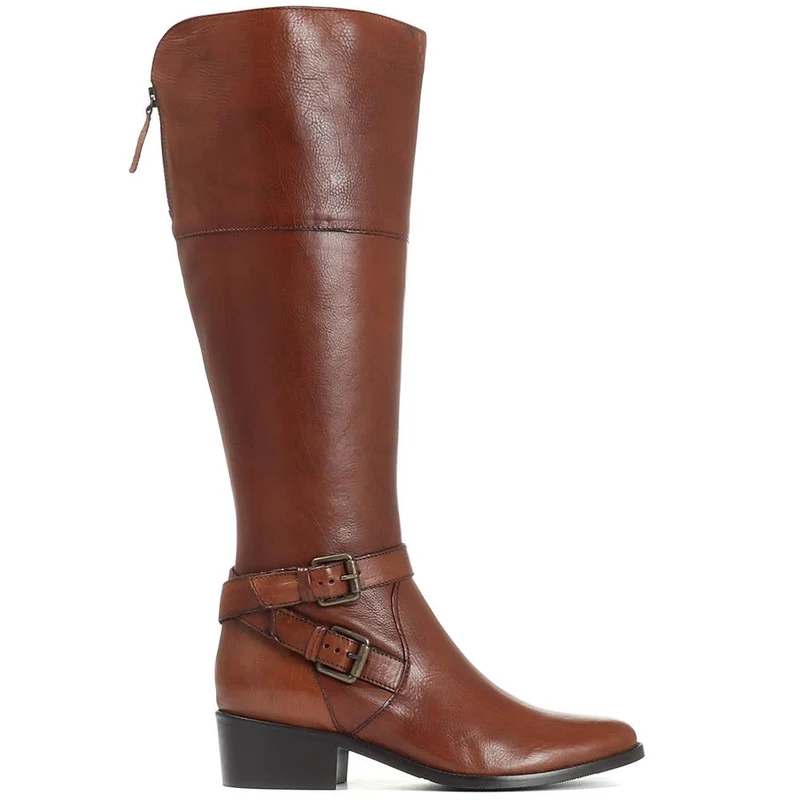 Leather Knee Boots - CARM28507 / 313 432 - Tan