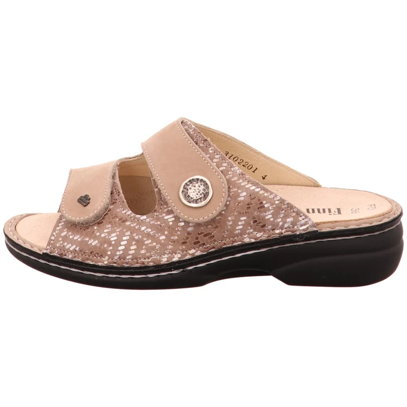FinnComfort Pantolette Zeno beige-kombi.