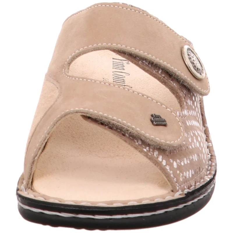 FinnComfort Pantolette Zeno beige-kombi.
