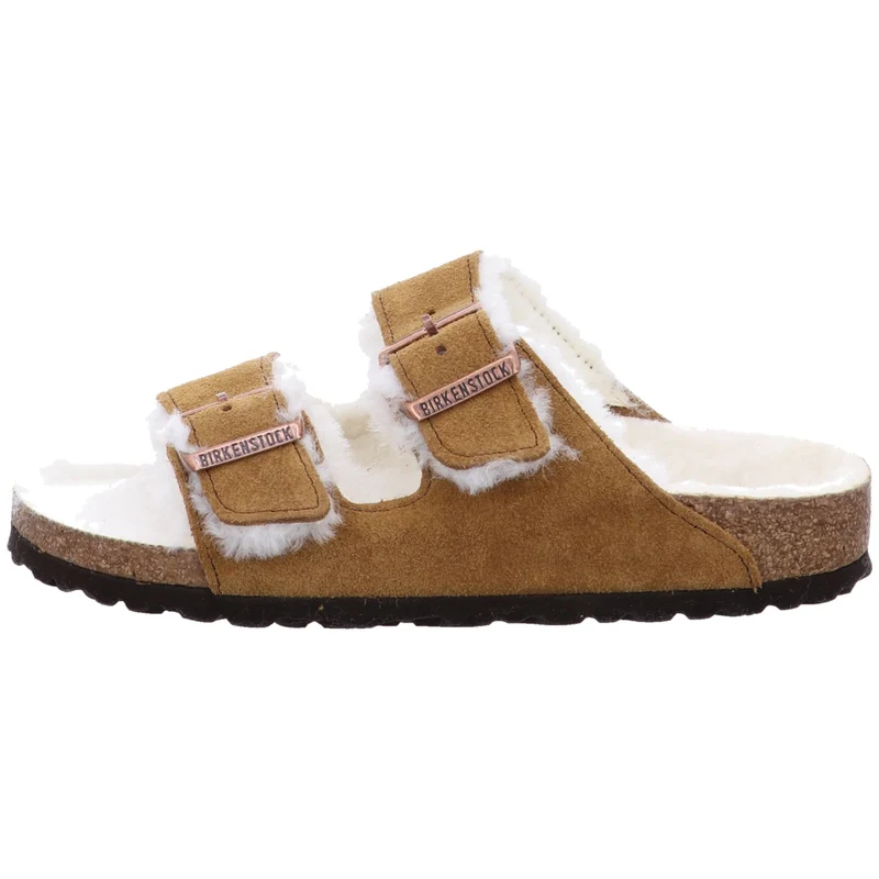Birkenstock Pantolette Arizona Lammfell braun