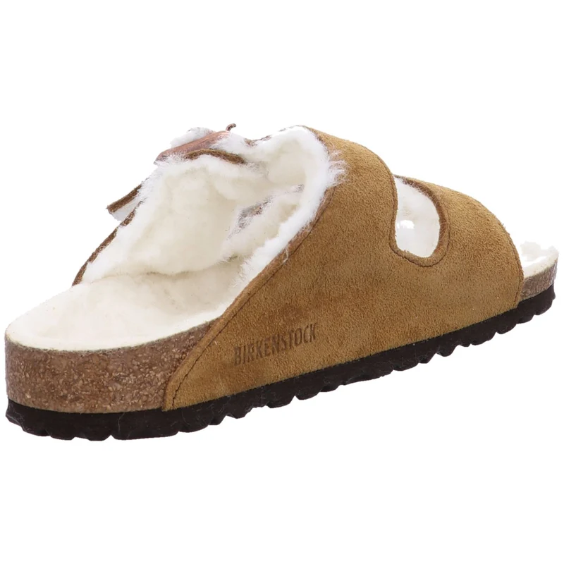 Birkenstock Pantolette Arizona Lammfell braun