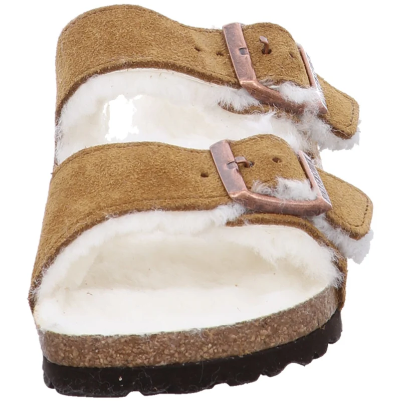 Birkenstock Pantolette Arizona Lammfell braun