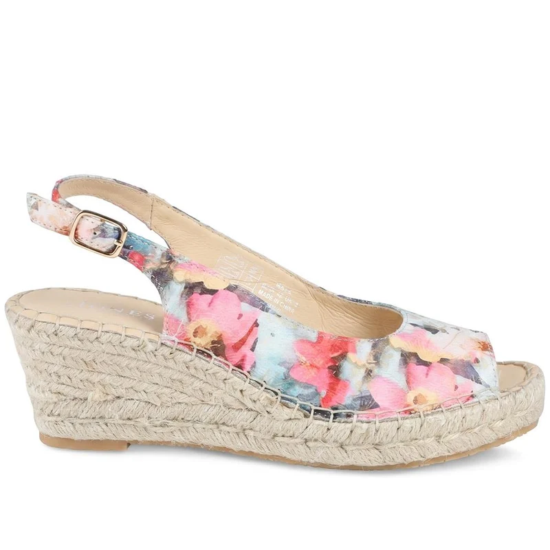 Raya Leather Slingback Wedge Espadrilles - RAYA / 329 133
