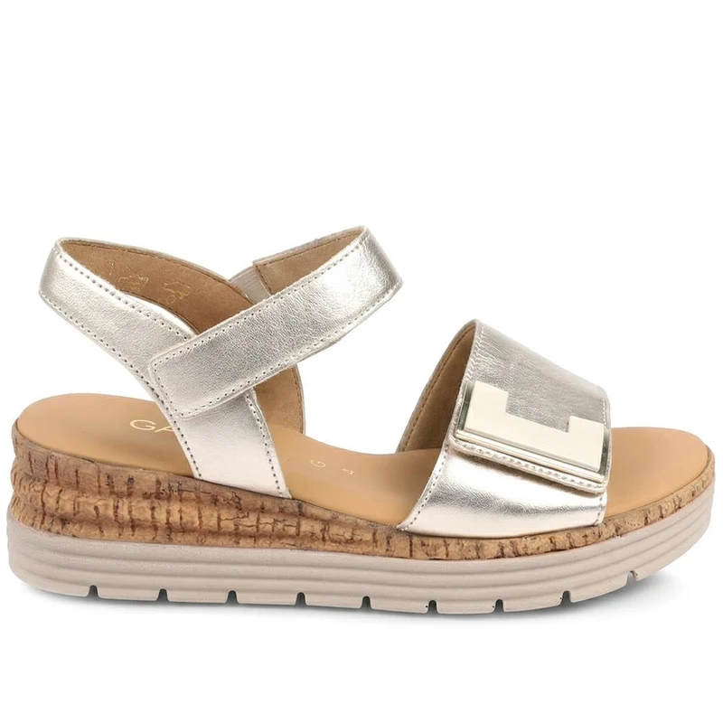 Shout Gabor Leather Touch-Fasten Wedged Sandals - GAB41521 / 327 027