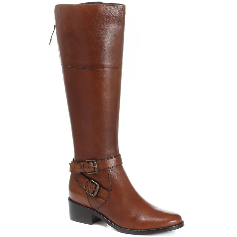 Leather Knee Boots - CARM28507 / 313 432 - Tan