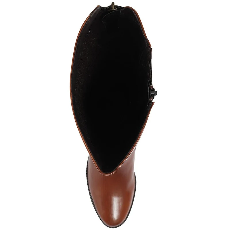 Leather Knee Boots - CARM28507 / 313 432 - Tan