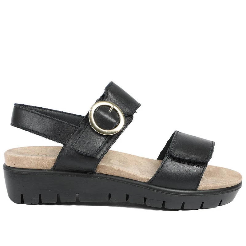 Heloise Leather Wedge Sandals - HELOISE / 328 994