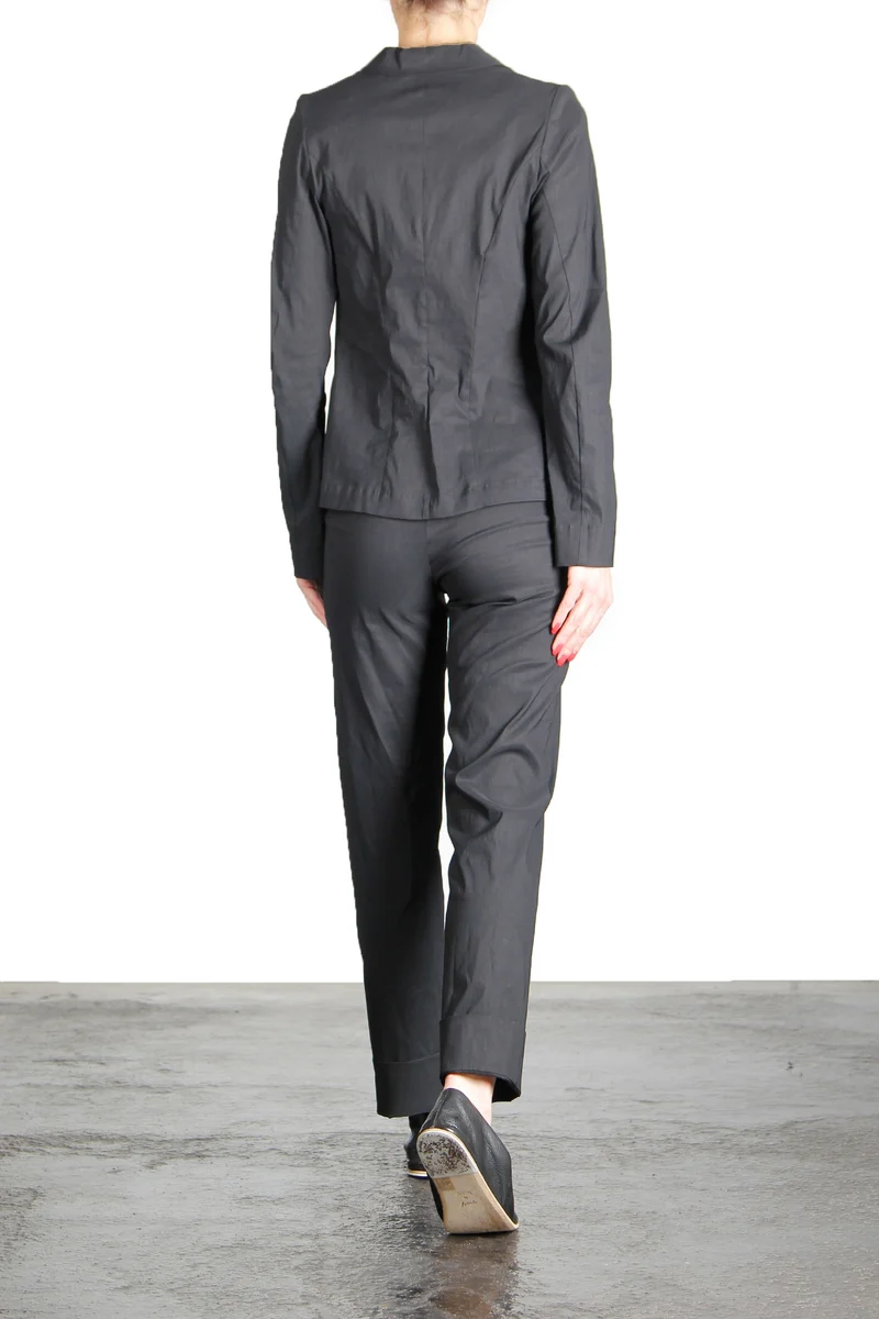 Yukai Damen Blazer Mit Reißverschluss schwarz
