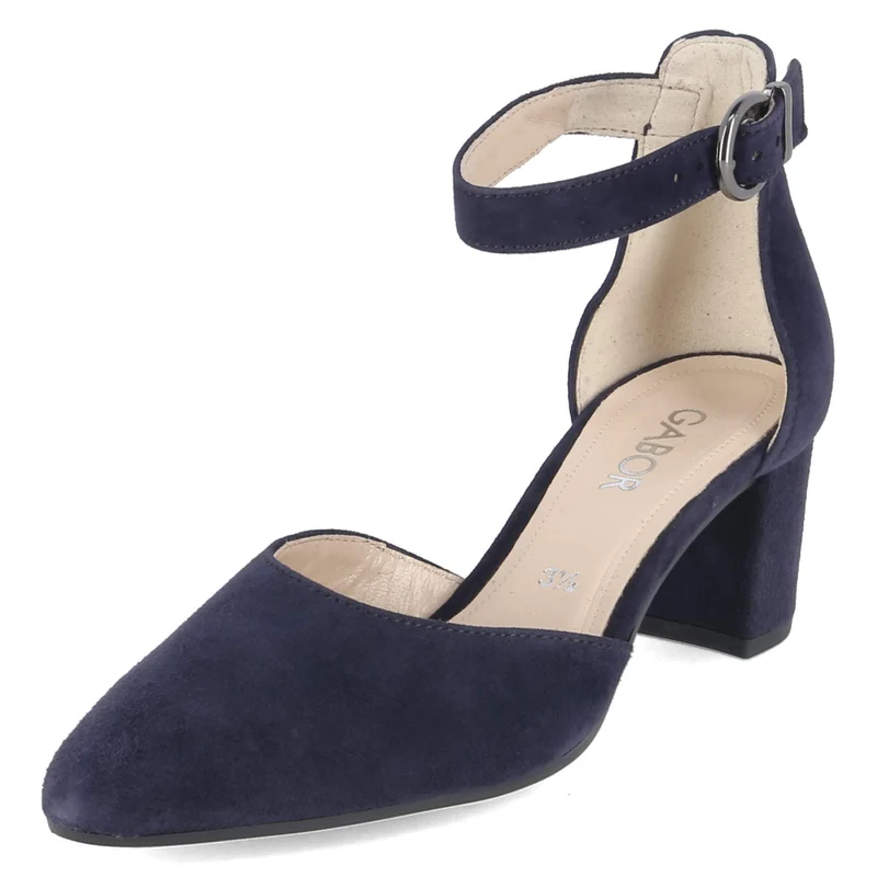Riemchenpumps Blau