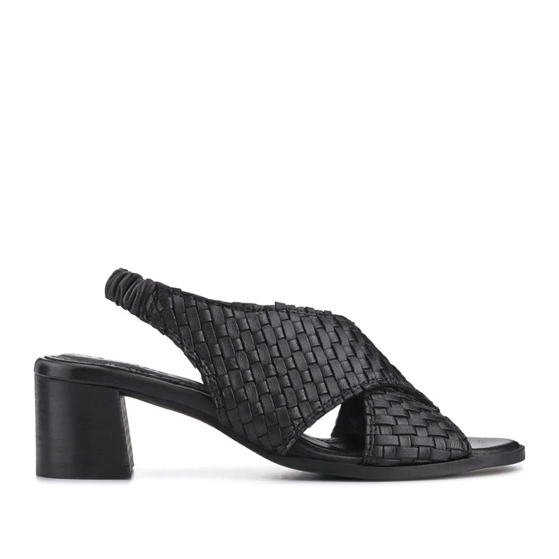 Jaguar Leather Block-Heeled Sandals - JAGUAR / 327 160