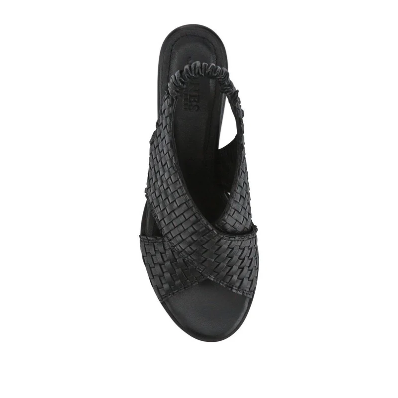 Jaguar Leather Block-Heeled Sandals - JAGUAR / 327 160 - Black