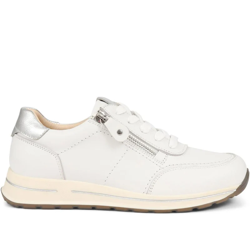 Antheia Leather Trainers - ANTHEIA / 325 134 - White Metallic