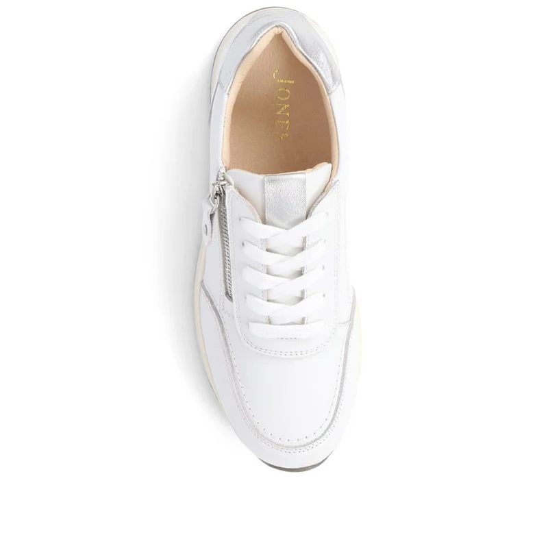 Antheia Leather Trainers - ANTHEIA / 325 134 - White Metallic