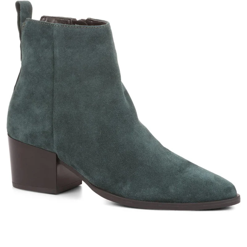 Caileigh Suede Western Boots - CAILEIGH / 322 541 - Green