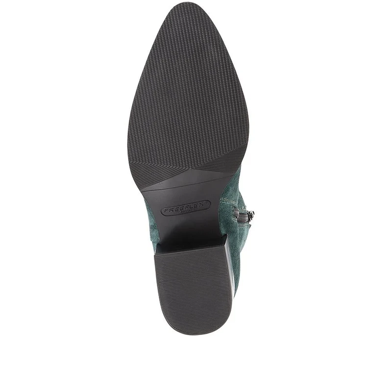 Caileigh Suede Western Boots - CAILEIGH / 322 541 - Green