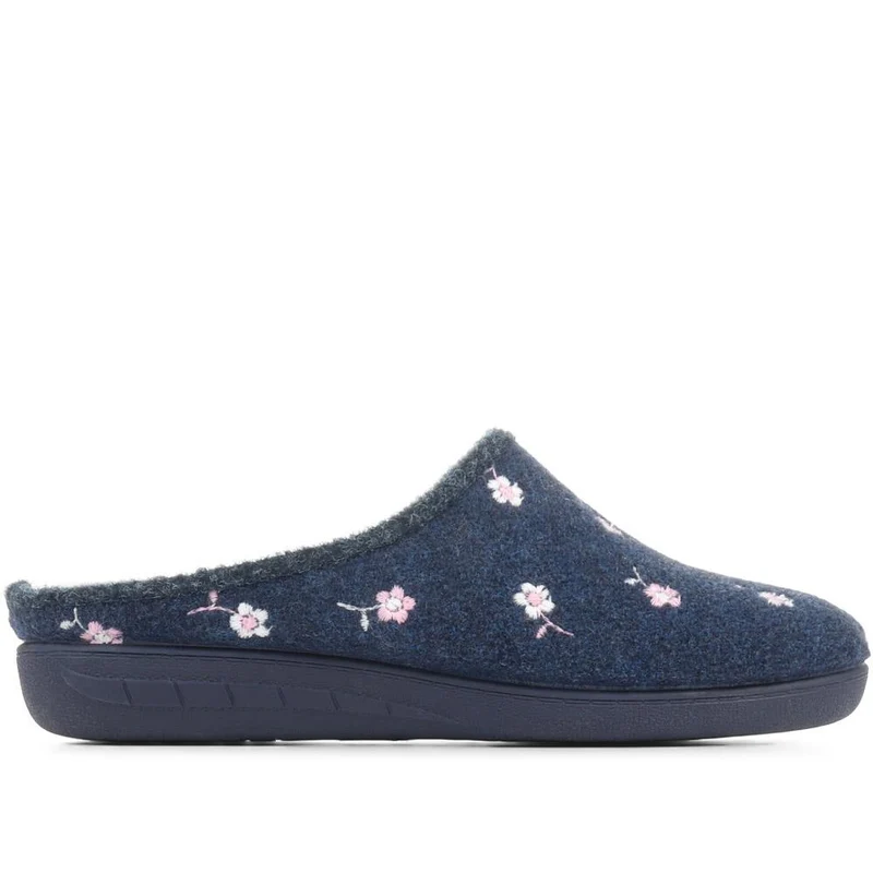 Elodia Embroidered Slipper Clogs - ELODIA / 322 777 - Navy