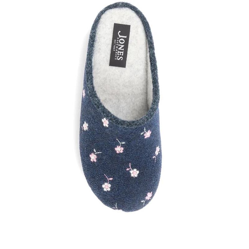Elodia Embroidered Slipper Clogs - ELODIA / 322 777 - Navy