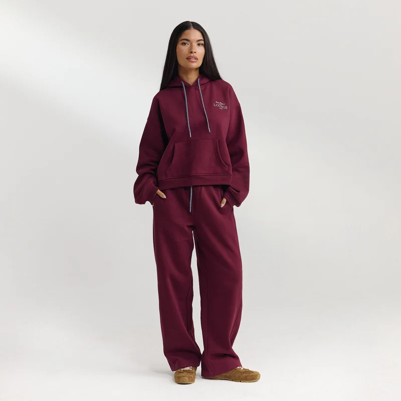 Gerade Joggers - Kirschlack