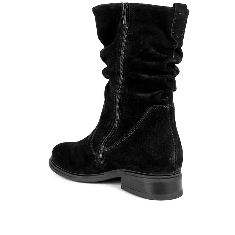 Hodie Leather Slouch Ankle Boots - GAB40507 / 325 881 - Black Suede
