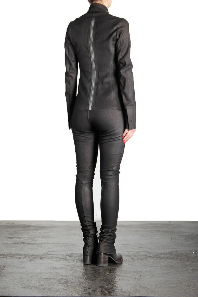 Isaac Sellam Damen Leder Jacke Blouson schwarz
