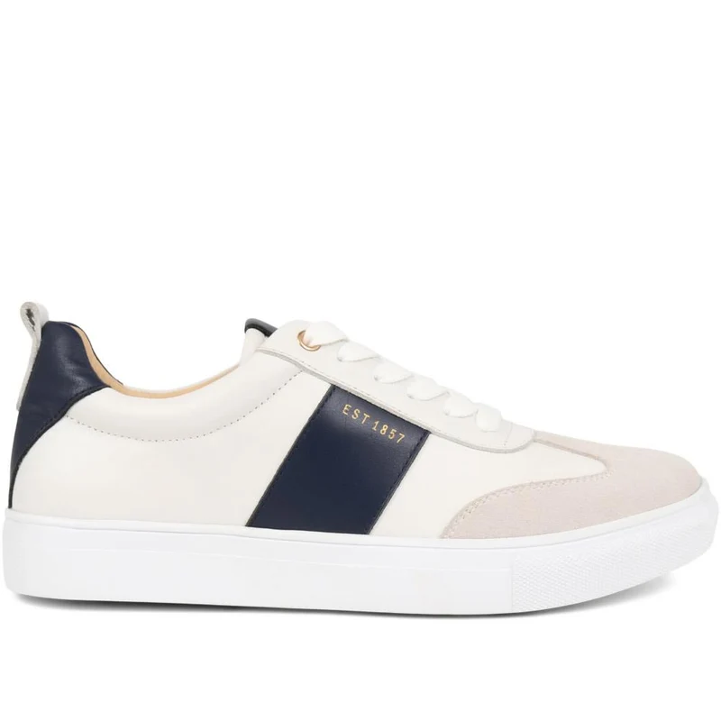 Aspyn Leather Trainers - ASPYN / 325 132 - White-Navy