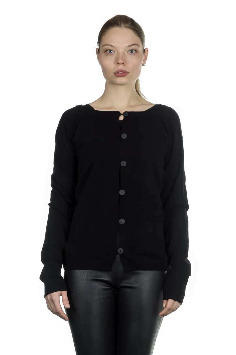 Sarah Pacini Damen Strickjacke schwarz