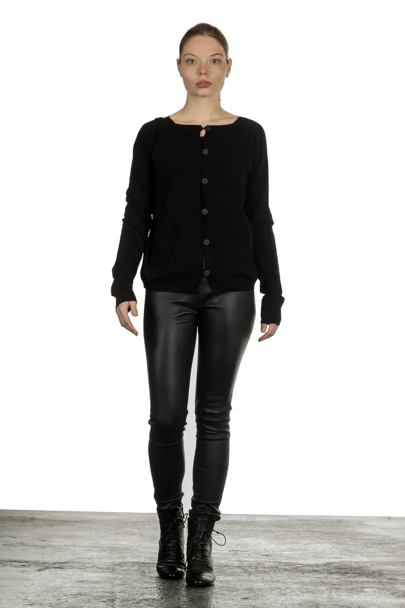 Sarah Pacini Damen Strickjacke schwarz