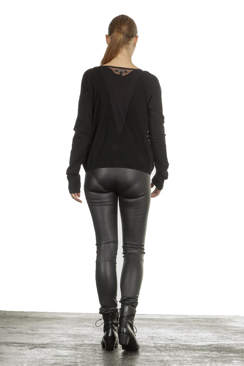 Sarah Pacini Damen Strickjacke schwarz