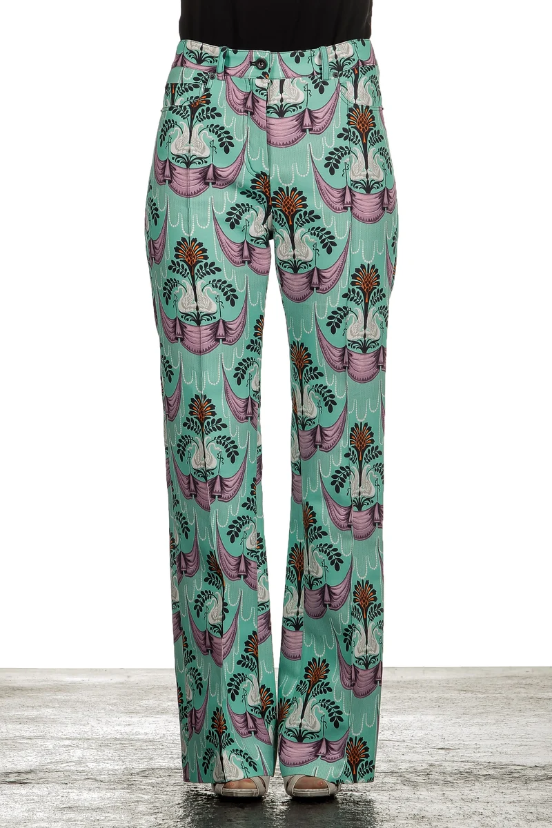 Paco Rabanne Damen Hose mit Blumenmuster mehrfarbig