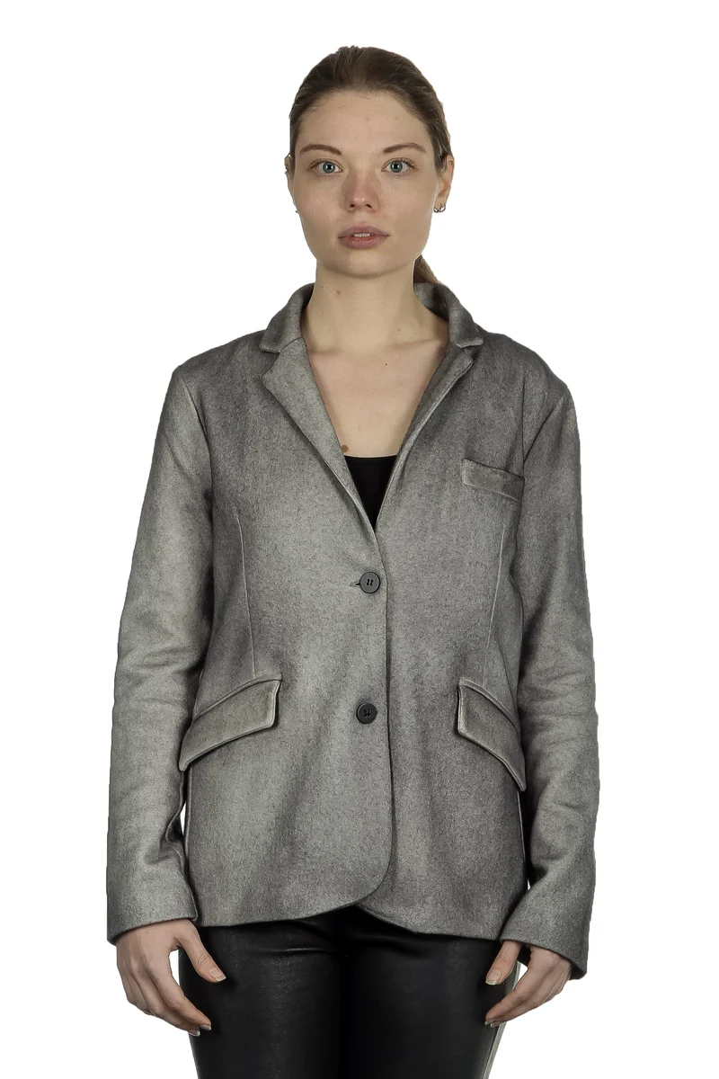 AVANT TOI Damen Ausgeblichener Blazer mit Blumen-Print mehrfarbig