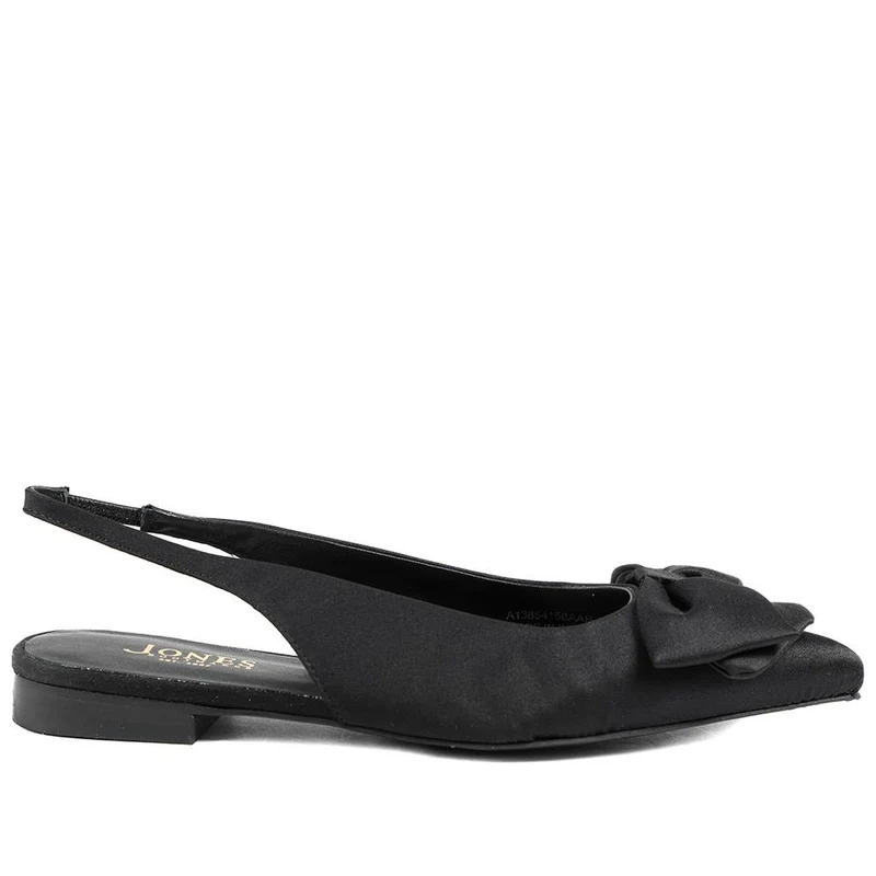 Xenova Leather Slingback Court Shoes - XENOVIA / 329 158 - Black Satin
