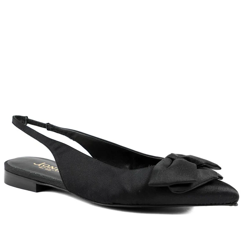 Xenova Leather Slingback Court Shoes - XENOVIA / 329 158 - Black Satin
