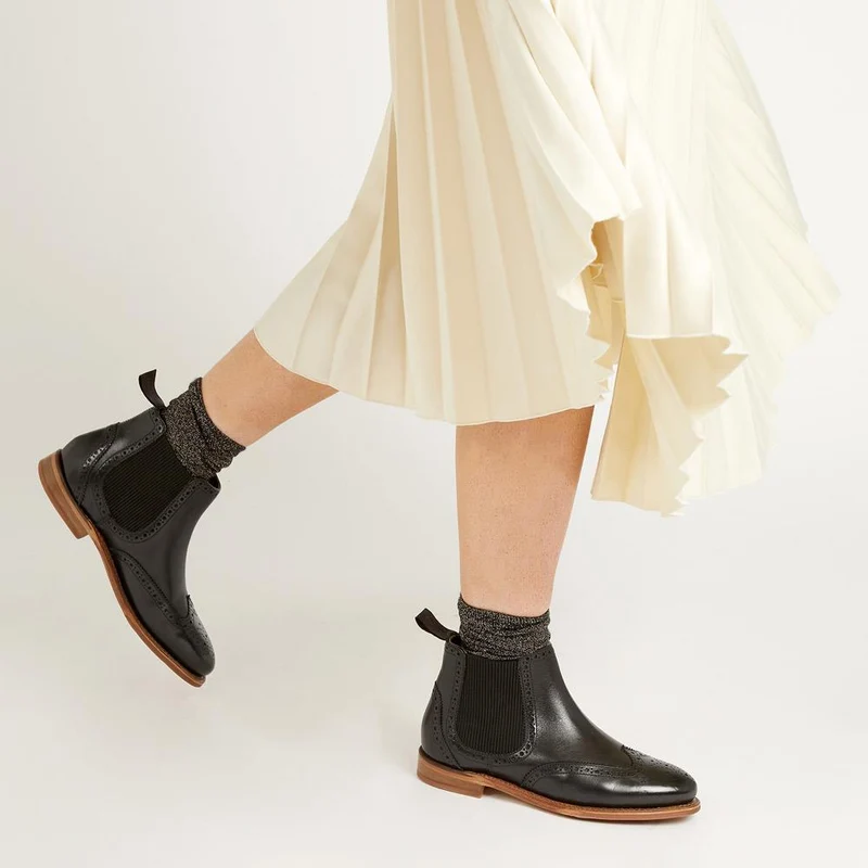 Kenia Goodyear Welted Leather Chelsea Boots - KENIA / 322 783 - Black