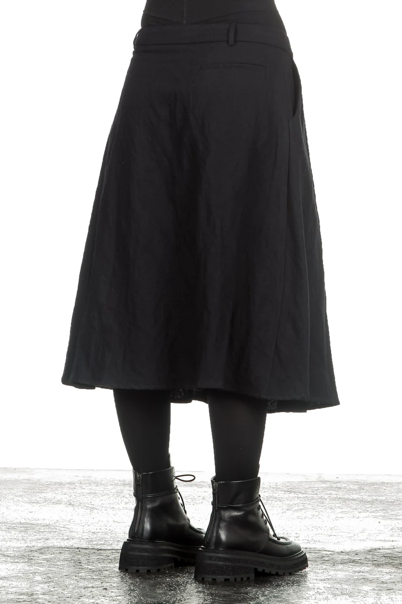 Apuntob Damen Avantgarde Midirock schwarz