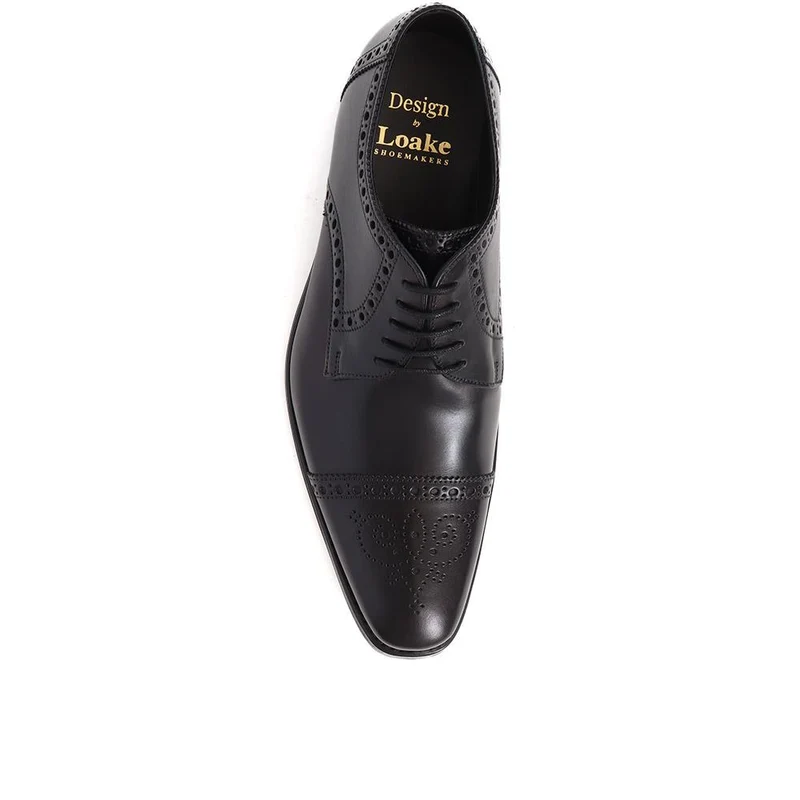 Foley Calf Leather Derby Brogue - FOLEY / 27254229 - Black