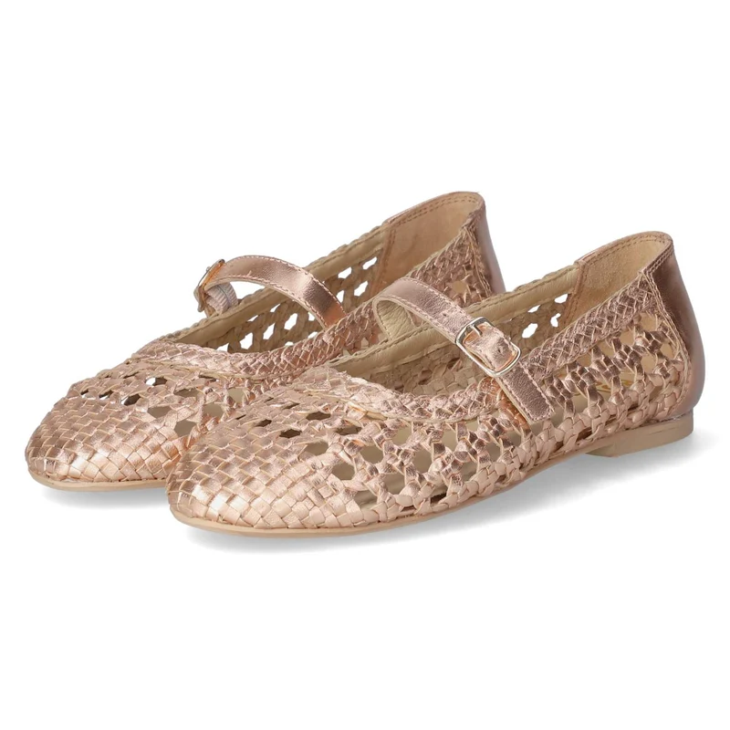 Spangenballerinas Gold