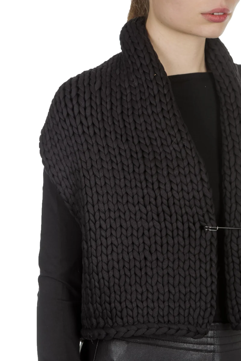 Sarah Pacini Damen Strickweste schwarz