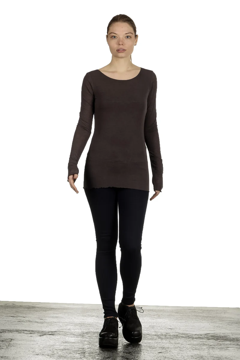 The Swiss Label Damen Langarm Shirt braun