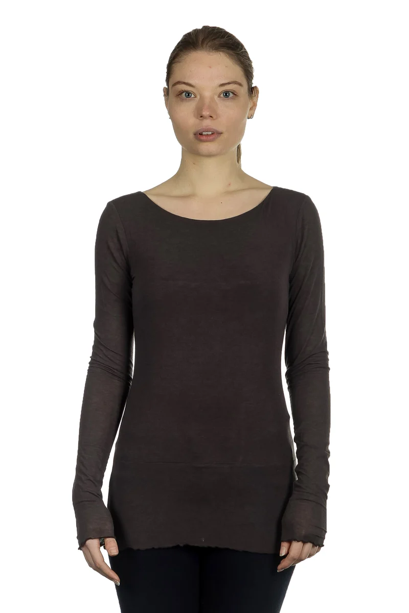 The Swiss Label Damen Langarm Shirt braun