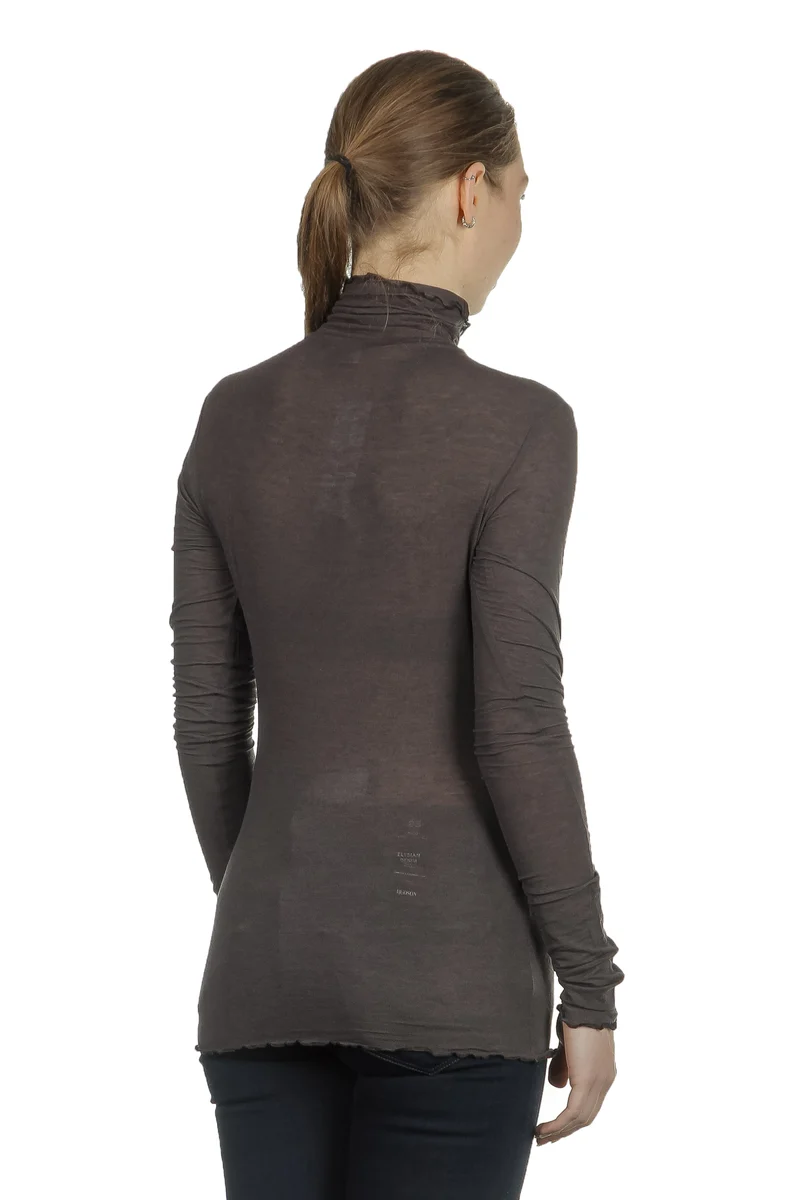 The Swiss Label Damen Rollkragen Shirt braun