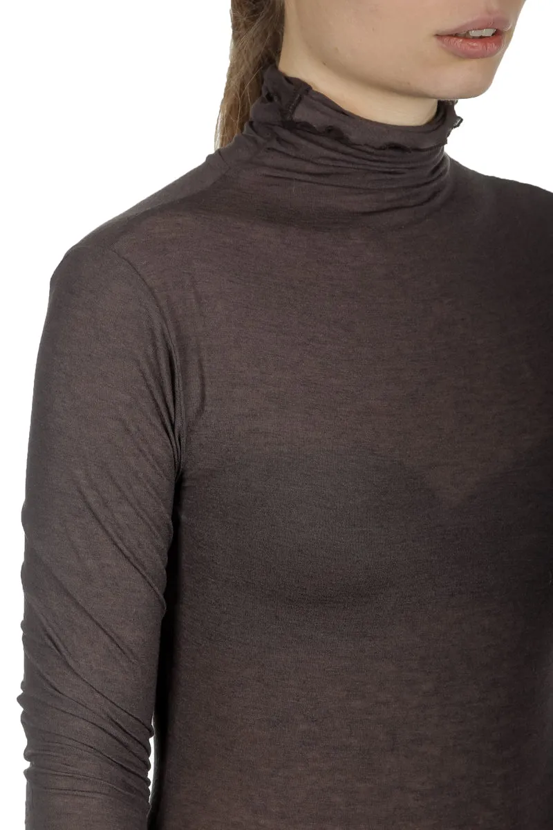 The Swiss Label Damen Rollkragen Shirt braun