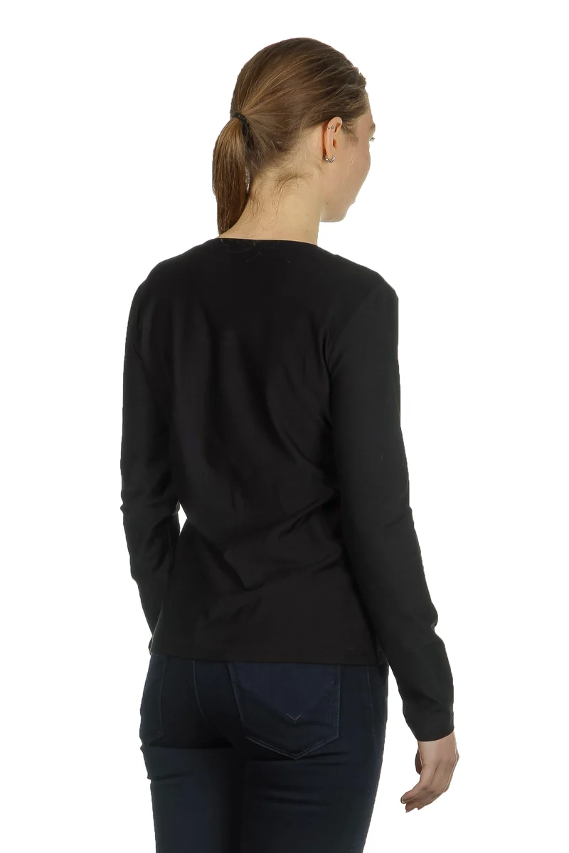 The Swiss Label Damen Langarm Shirt schwarz