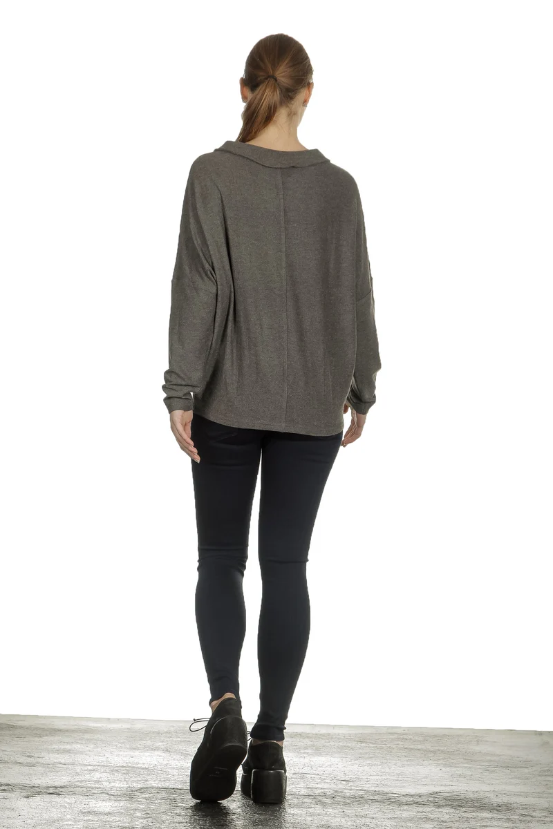The Swiss Label Damen Langarm Shirt taupe